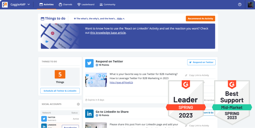 Employee Advocacy Leader Spring 2023