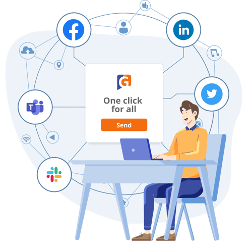 One Click Employee Advocacy Sharing
