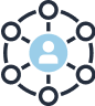 icon - referral partners web of six points in a circle